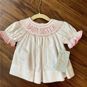 NWT Southern Sunshine Baby Sister smocked dress
